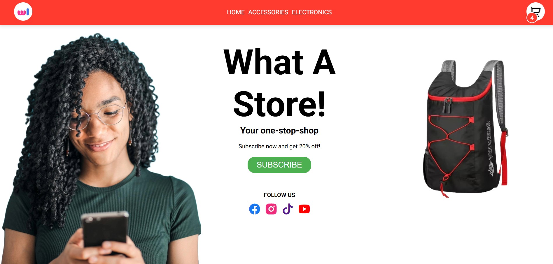 what a store landing page